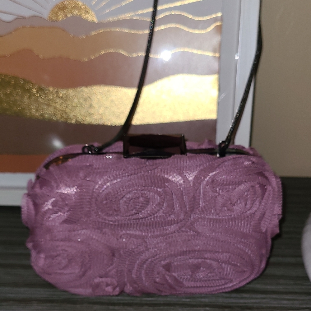 Elegant Pink Textured Wristlet Clutch